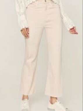 J. Crew Pale Pink Wide-Leg Pants